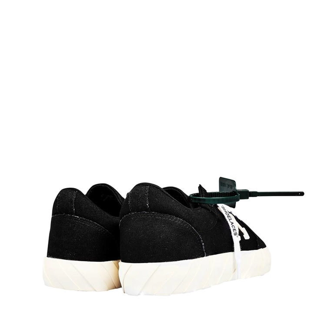 Off White Low Vulcanised Canvas Trainers - Black